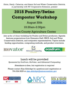 Cover photo for 2018 Poultry / Swine Composter Workshop