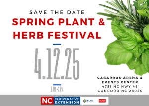 Save the Date for the spring plant & Herb Festvial on April 12, 2025 from 8 am - 2 p.m.