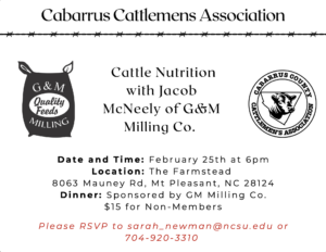 Cover photo for February Cabarrus Cattlemens Meeting