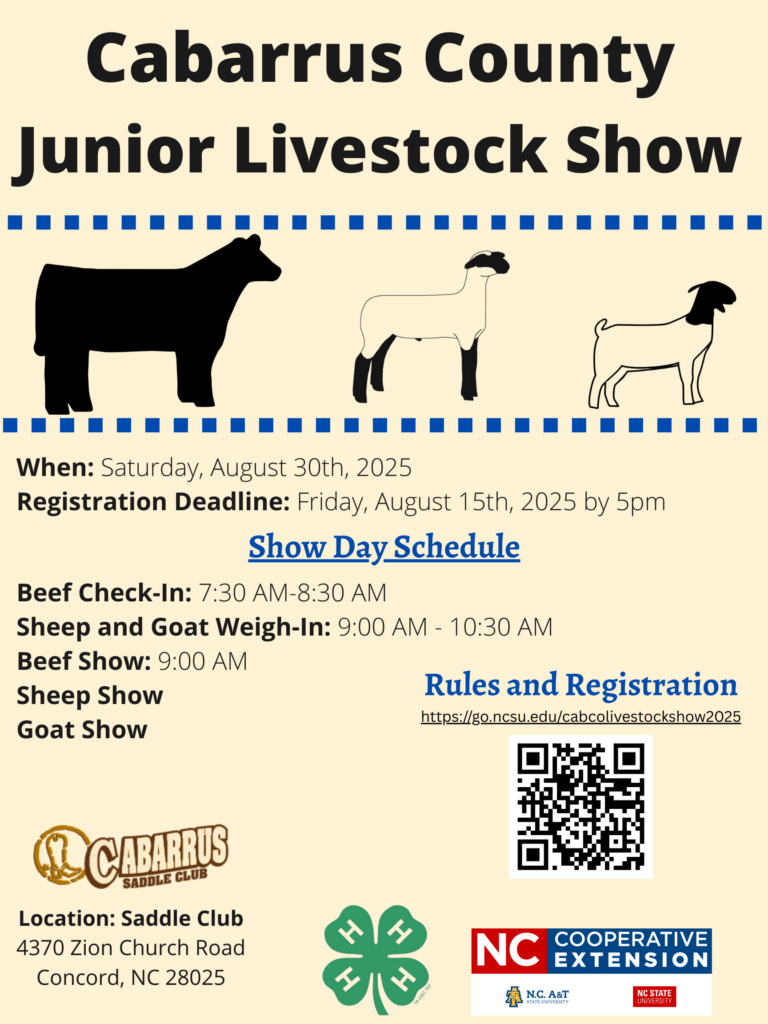 Cabarrus County Livestock Show Flyer