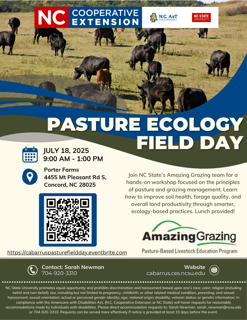 Pasture Ecology Field Day flyer