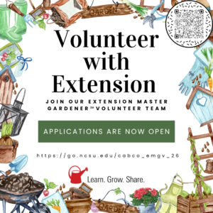 Cover photo for Become an Extension Master Gardener Volunteer in Cabarrus County